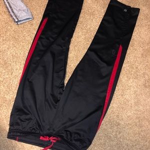 Black and red detailed sweatpants